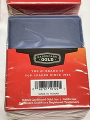 Liquidation Lot of 100 Cardboard Gold 3&Prime;x4&Prime; Standard Toploader – Clear 25 ct x 4
