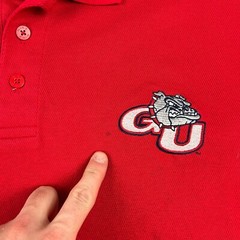 Vintage Nike Golf Gonzaga Bulldogs Polo Shirt Mens XL Dri-Fit Basketball Red NWT
