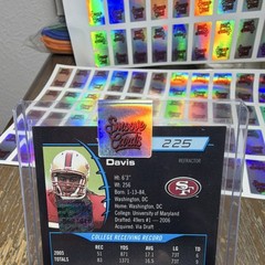 2006 Bowman Chrome Vernon Davis Blue Refractor Rookie Auto #225 /75 49ers NFL