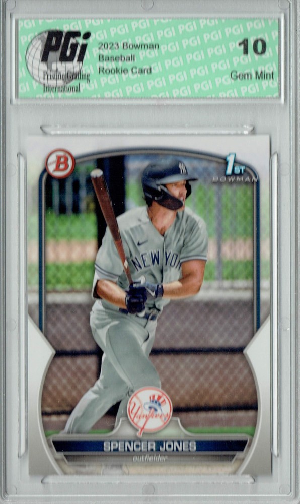 Spencer Jones 2023 1st Bowman #BP-139 New York Yankees Rookie Card PGI 10