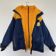 Vintage Michigan Wolverines Puffer Jacket Adult XL Blue Champion Sports Mens 90s