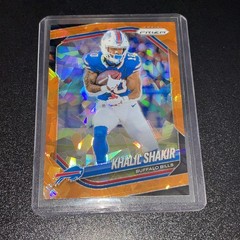 2025 Panini Prizm Orange Cracked Ice Prizm Khalil Shakir #116 Buffalo Bills NFL