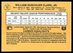 1987 Donruss Will Clark Rookie #66