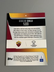 Giulia Galli 2025-26 Topps Chrome Women’s UEFA Pulsar Refractor Rookie #40 Roma