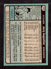 1980 Topps #243 Jerry Augustine MILWAUKEE BREWERS Ex-Mint + A