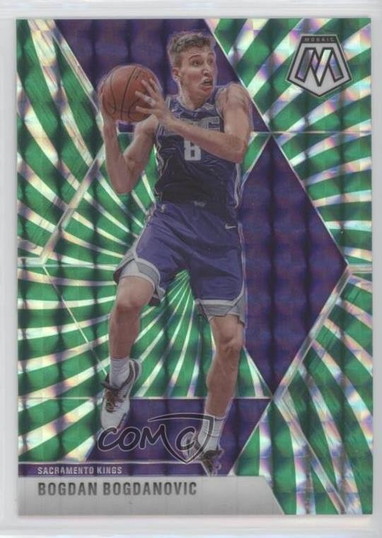 2019-20 Panini Mosaic FOTL Green Swirl Prizm 9/10 Bogdan Bogdanovic #40 z4k