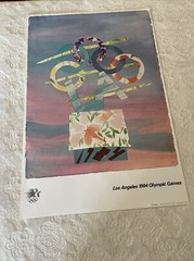 Vintage Billy Al Bengston 1984 Los Angeles Olympic Poster 24&Prime; x 36&Prime; Rare