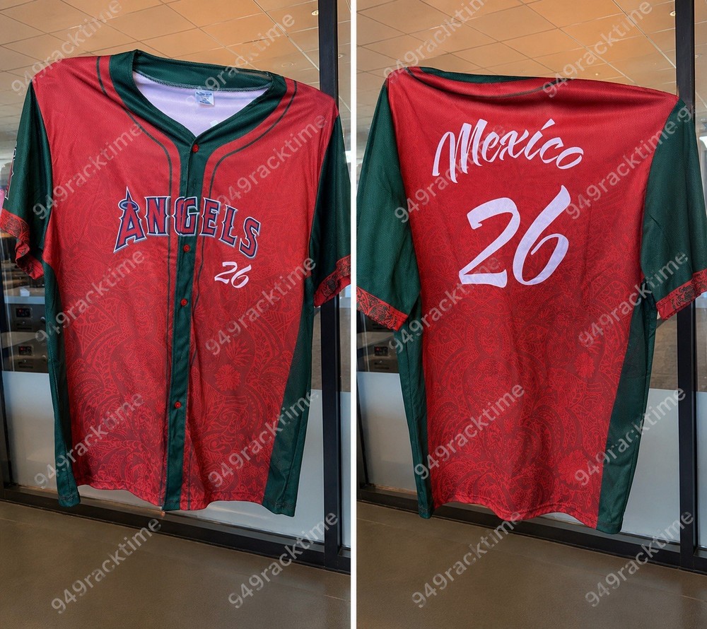 2026 LA Angels Mexican Heritage Night Jersey Mexico Theme SGA Size X Large. NEW
