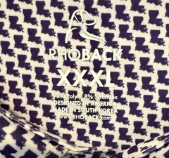LSU Tigers Rhoback Mens 3XL Polo Shirt University State Print Pattern Purple