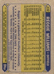 1987 Topps #232 Reggie Williams