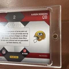 2010 Prestige – Jersey Card #2 Tony Romo, Aaron Rodgers /250 Game Worn Jerseys