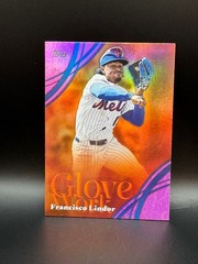 2026 Topps #GW-21 Francisco Lindor Glove Work Pink Foil Parallel Mets