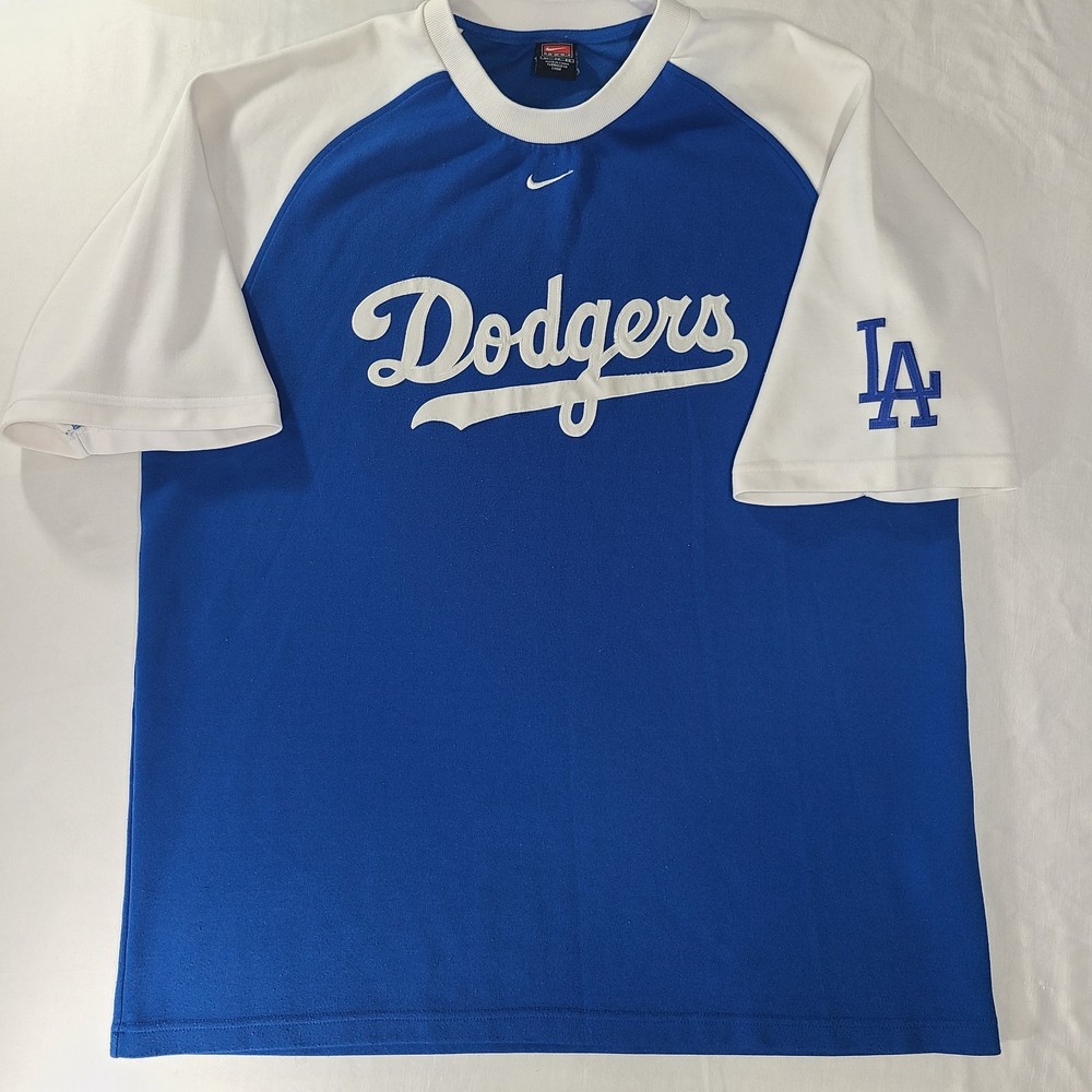 LA Dodgers Blue Nike Pullover Raglan w/Script Logo – Men&rsquo;s Size XL