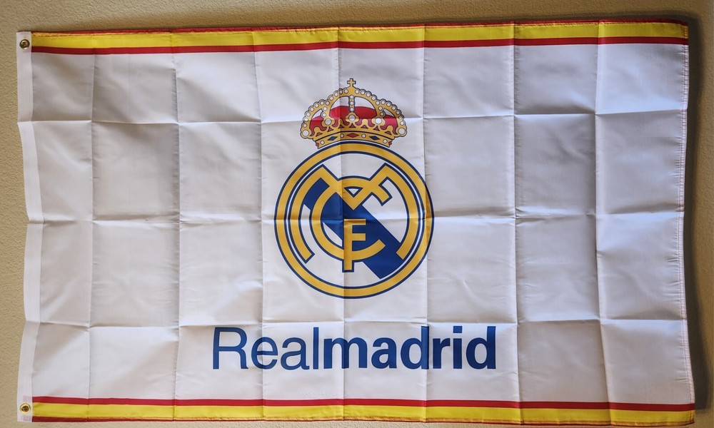 Real Madrid White 3×5 Ft Soccer Futbol Banner Flag