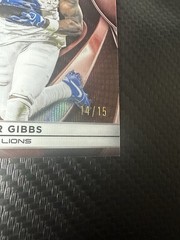 2025 Topps Chrome Black Jahmyr Gibbs Rose Gold /15