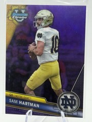 2023 Bowman University Chrome – Sam Hartman #165 Purple Refractor /399 (RC)