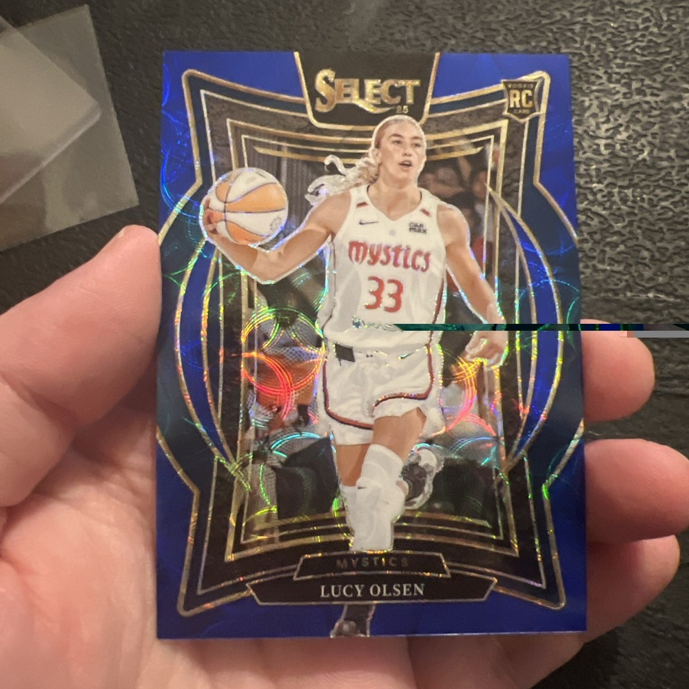 2025 Panini Select WNBA LUCY OLSEN Blue Scope Prizm Rookie RC # /199 Mystics