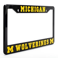 Michigan Wolverines License Plate Frame Cover – Black – EliteAuto3K