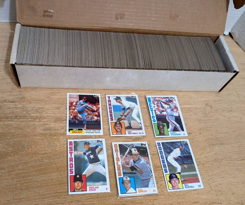 1984 TOPPS BASEBALL, COMPLETE SET #1-792, MATTINGLY=NRMT-MT, STRAWBERRY RC