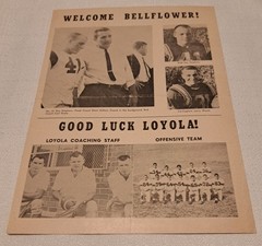 1962 Ron Yary Hall Of Famer Of Bellflower vs. Loyola High CIF Playoff Program