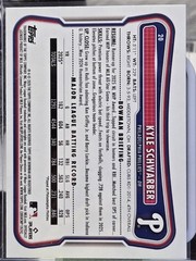 Kyle Schwarber 2026 Bowman #20 Sky Blue Border Paper Parallel /499 Phillies
