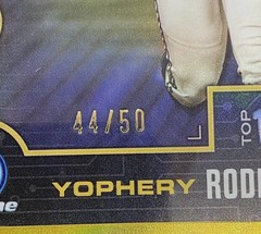 Yophery Rodriguez 2025 Bowman Scout Top 100 Chrome Gold Refractor /50 Rookie RC