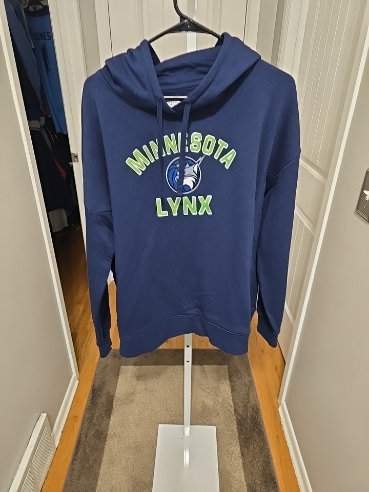 Minnesota Lynx WNBA Blue Pullover Hoodie Sweatshirt Team Logo Fanatics Size 2xl
