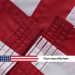 Bradford American Flag 12×18 Inches Embroidered Small USA