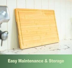 Allsum 24×18&Prime; Extra Large Bamboo Cutting Boards for 24&Prime;L x 18&Prime;W, Natural