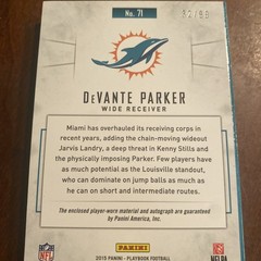 2015 Panini Playbook Rookie Auto Patch Book Devante Parker 32/99. Rookie RC.