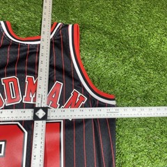 Dennis Rodman Chicago Bulls Jersey Mitchell Ness Mens Medium #91 Black