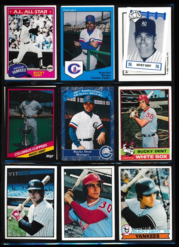 Lot (13) Bucky Dent 1989 ProCards #757 154 485 24 143 650 28 25 307 etc (DY90)