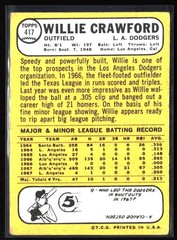 1968 Topps #417 Willie Crawford lower grade