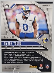 2024 Panini Prizm #170 Byron Young Blue Wave #/230 SP Los Angeles Rams