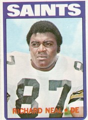 Richard Neal Saints 1972 Topps Football #87 VG Condition no creases o/c Bx1d