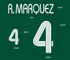 R.MARQUEZ #4 Home 2007/2008 Football Soccer NAME & NUMBER SET