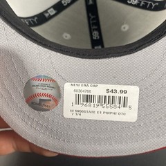 Philadelphia Phillies New Era 5950 Red/White/Blue Size 7 1/4 Fitted Baseball Hat