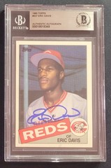 1985 Topps #627 Eric Davis Signed Rookie Card Autograph RC Auto BGS BAS