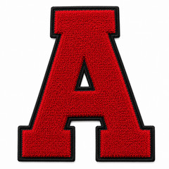 Chenille Letter Patches 8&Prime; All Alphabets 9 Colors Iron On Sew On Black DIY Craft