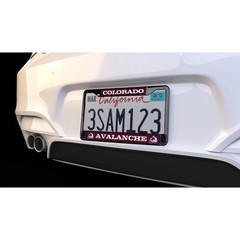 Colorado Avalanche NHL 3D Polyurethane 2-Hole Black Metal License Plate Frame