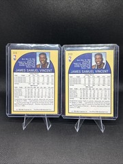 Sam Vincent/ Michael Jordan 1990 Hoops #223 Jersey #12 Bulls 2 Cards