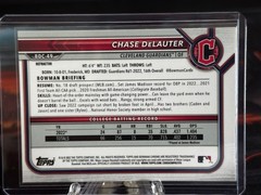 2022 Chase DeLauter 1st Bowman Chrome Refractor #BDC-49 Cleveland Guardians