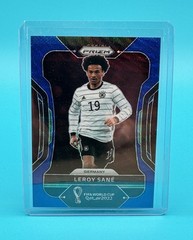2022 Panini Prizm World Cup Qatar LEROY SANÉ Blue Wave Prizm 186/199 Germany