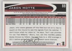 2012 Topps Chrome Retail Orange Refractor Jason Motte #88 u2h