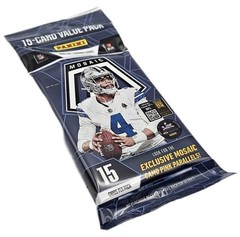 2025 Panini Mosaic Football 15 Card Jumbo Value Cello – Factory Sealed Fat Pack