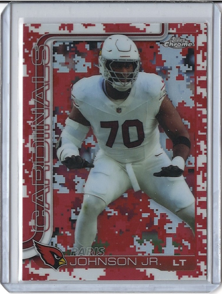 2025 Topps Chrome Football-#3 Paris Johnson Jr Team Camo SP