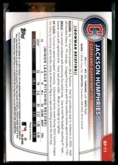 2025 Bowman Prospect Paper Jackson Humphries #BP-11 5 Card Lot