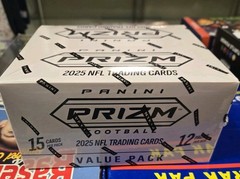 2025 PANINI PRIZM NFL FOOTBALL FAT PACK CELLO BOX FACTORY SEALED 12 PACKS