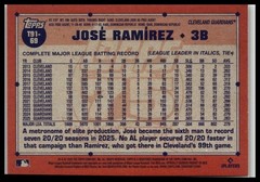 2026 Topps #T91-69 José Ramírez 1991 35th Anniversary Crackle Foil