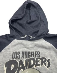Vintage 80s/90s Los Angeles Raiders Garan Inc. Youth XL Black And Gray Hoodie